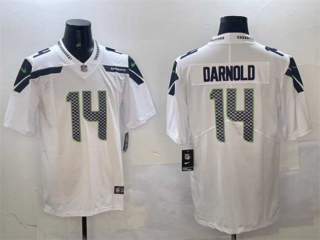 Men%27s Seattle Seahawks #14 Sam Darnold White 2025 Vapor Limited Football Stitched Jersey->seattle seahawks->NFL Jersey